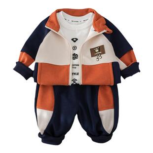 男童秋装套装衣服男孩童装男宝宝三件套春天夏1周岁2岁半3到4岁多