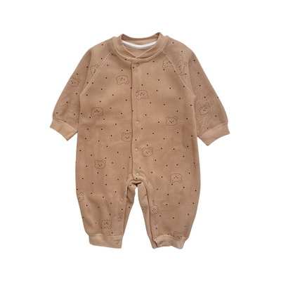 冬季加绒加厚超萌婴幼儿连体衣