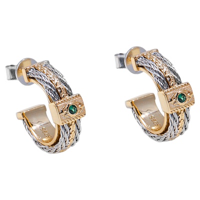 薇拉蒂S925纯银C型几何耳环