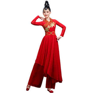 打鼓服演出服腰鼓喜庆中国风舞蹈服现代锣鼓水鼓舞秧歌服装女成人
