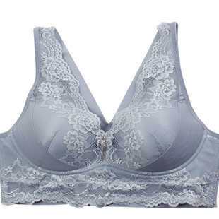 舒适款背心式样蕾丝文胸光滑无痕女士内衣无钢圈淑女款V领无托
