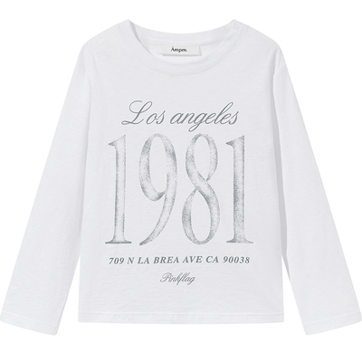 设计感1981白色纯棉印花T恤