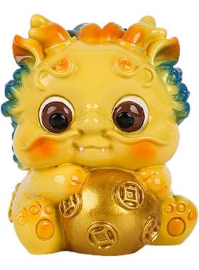 高档聚福招财貔貅汽车中控台摆件创意用品卡通可爱车载内装饰吞金