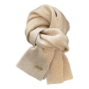 澳洲纯羊毛WOOL100%羊绒围巾2025新款冬季新年红色保暖针织围脖女