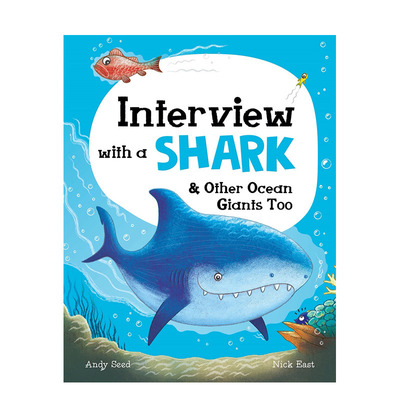 【现货多册选拍】动物采访：鲨鱼与海洋王者 熊猫濒危动物/袋鼠有袋动物/老虎带爪野兽Interview with a Shark英文儿童插画绘本书