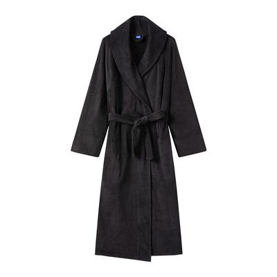 情侣睡袍女秋冬加绒加厚摇粒绒睡衣冬季男士宽松大码浴袍加长款