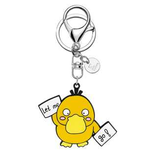 宝可梦呆萌可爱举牌可达鸭挂件神奇宝贝周边包包钥匙扣网红挂饰潮