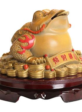 铜金蟾招财客厅三足蟾蜍摆件礼品