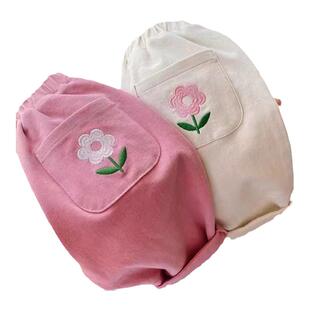 女宝宝裤子春装2026儿童新款女童萝卜裤春秋外穿小童刺绣休闲长裤