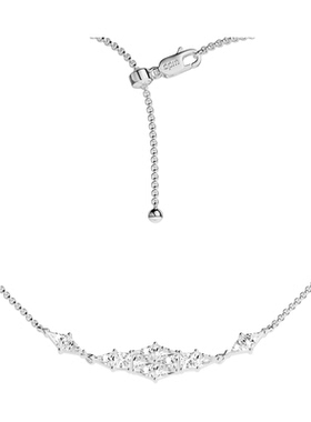 [春季新品]APM Monaco Art Deco可调节项链银白个性简约几何设计