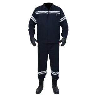 纯棉劳保工作服套装男路政反光裤子井下煤矿电焊防烫船厂工人上班