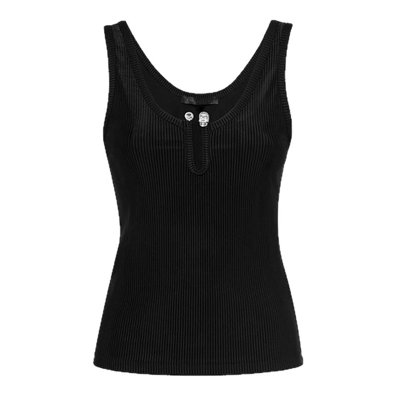 PHILIPP PLEIN 女士基础款低胸紧身背心
