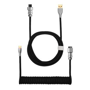 火矛客制化键盘航插线数据线编织理线器配重杆Typec夜魔ev63迈从