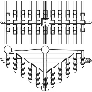 十一踩品字科斗拱CAD-清式五翘平身科三视图及分件尺寸cad动态块