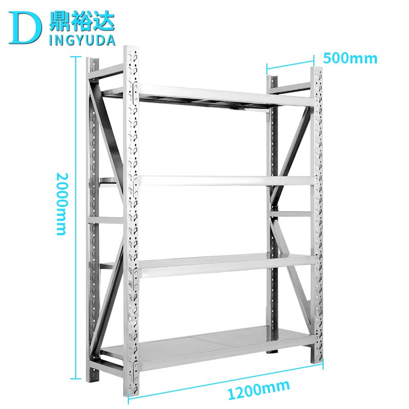 多层商用不锈钢货架 金属工业仓储餐厅厨房超市置物不锈钢货架