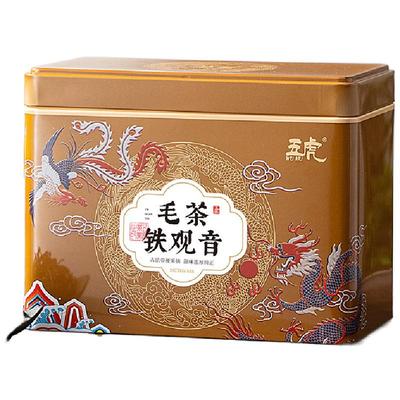五虎毛茶铁观音带梗茶叶高山耐泡安溪乌龙茶大份量