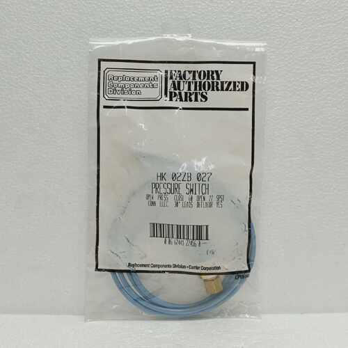 CARRIER HK02ZB027 PRESSURE SWITCH HVAC SENSOR 27-60 PSI NEW