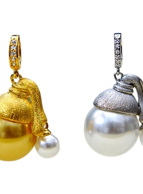 戴珍珠的少女万能扣吊坠项坠