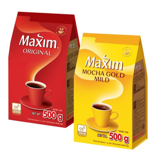 韩国直邮Maxim/麦馨摩卡速溶黑咖啡500g袋装 速溶纯黑咖啡无伴侣