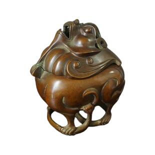 厂价苏工紫铜朝天吼望天吼熏炉甪端狻猊香炉香篆炉宣德炉香道摆件