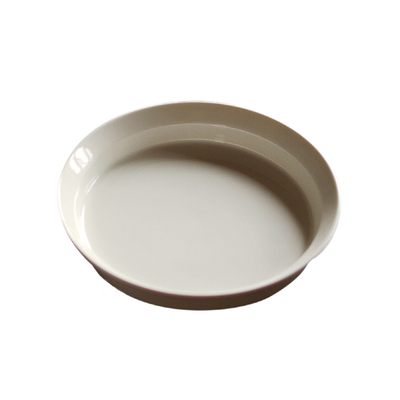 Camussay高温白釉折边平底圆盘