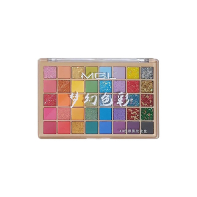 40色哑光珠光闪粉舞台演出眼影盘