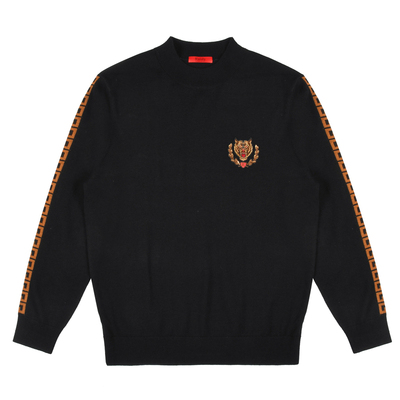 Raidy Boer/雷迪波尔男装秋冬虎头贴布绣羊毛混纺针织衫毛衣5014