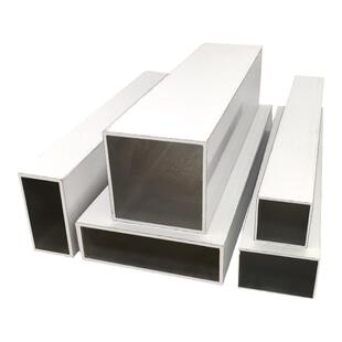 现货白色铝合金方管型材铝扁管矩形四方铝方通型材静电粉末喷涂