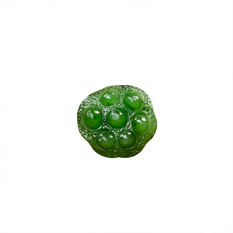 和田玉碧玉籽料莲蓬吊坠