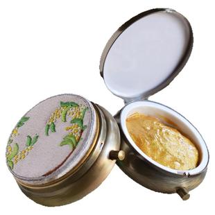 西泠印泥金桂刺绣金色印泥成品书画闲章专用便携印泥盒女生礼物高级感创意国风生日礼物书画礼品节日送礼