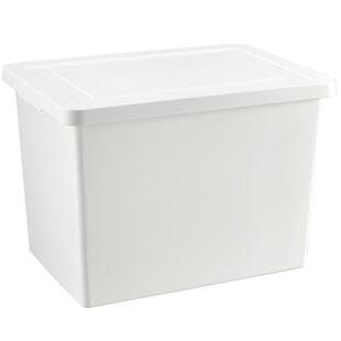 洋洋鱼收纳箱家用厚塑料大容量书本衣物储物箱大号杂物带盖收纳盒