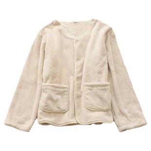 珊瑚绒秋冬家居服女外套法兰绒上衣单件双面绒衣保暖睡衣长袖加厚