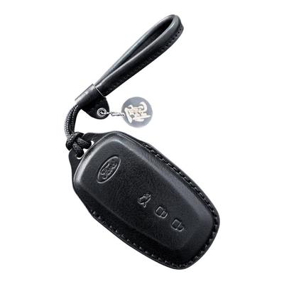 福特全包钥匙套真牛皮手工缝线