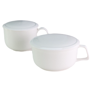 带把碗防烫大号汤碗方便面碗泡面碗带盖微波炉加热饭盒骨瓷手柄碗