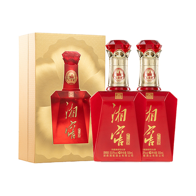 湘窖红钻高度白酒500mL*2