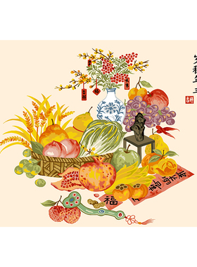 手工填色丰收数字油画