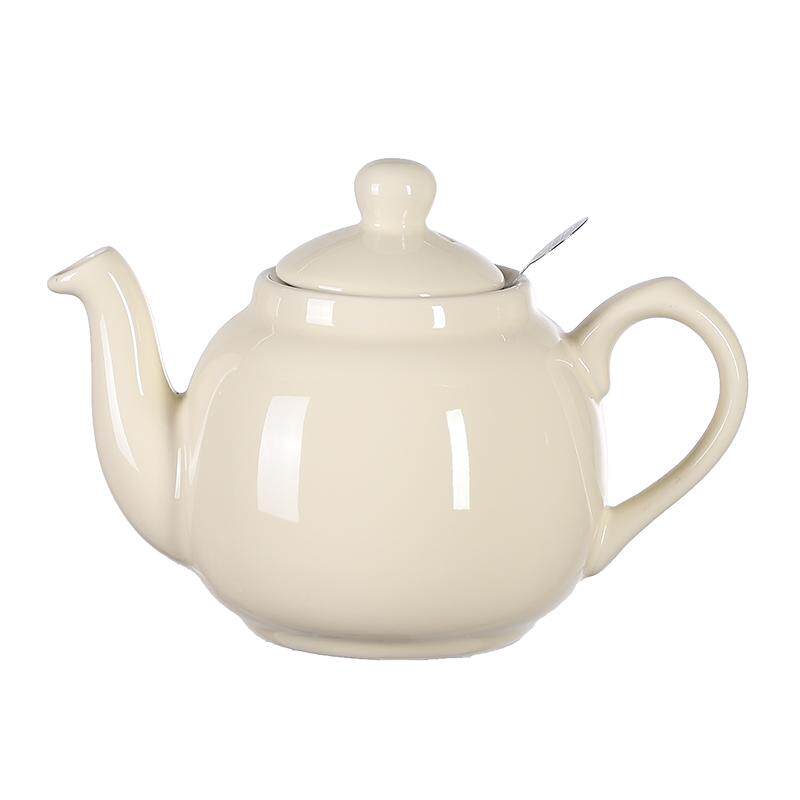 London Pottery米色田园英式陶瓷茶壶咖啡壶带茶漏下午茶子时当归
