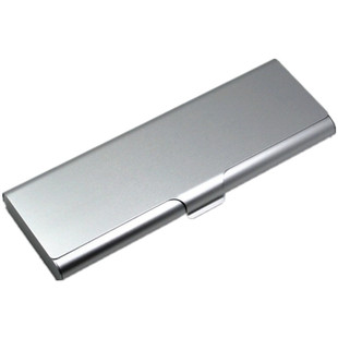 包邮银色纯色无印风轻便铝质铝制文具盒创意合金铅笔盒简约收纳盒