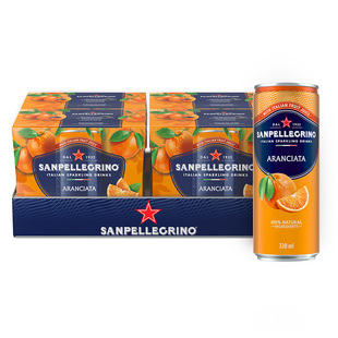 圣培露S.Pellegrino果汁气泡水意大利进口甜橙果汁饮料330ml*24罐