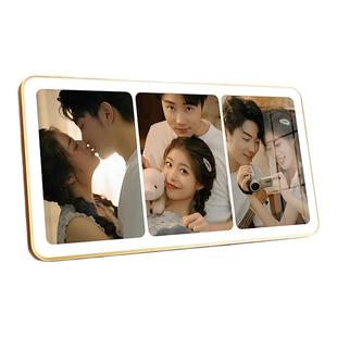 三宫格相框摆台照片定制洗写真婚纱照全家福相片做成水晶摆件打印