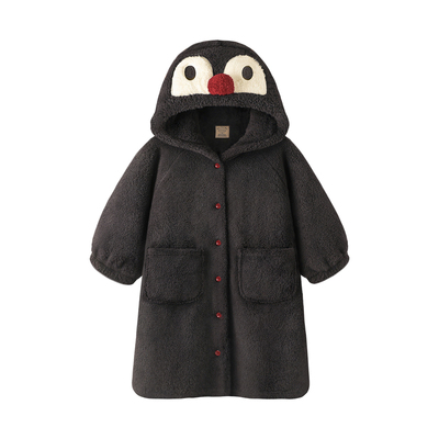 睡袍秋冬加厚珊瑚绒可爱企鹅睡衣