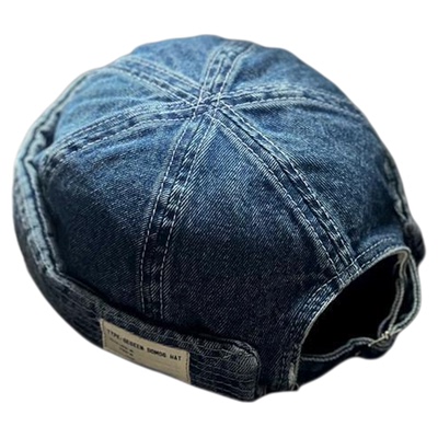 复古日系牛仔丹宁大头围水兵帽