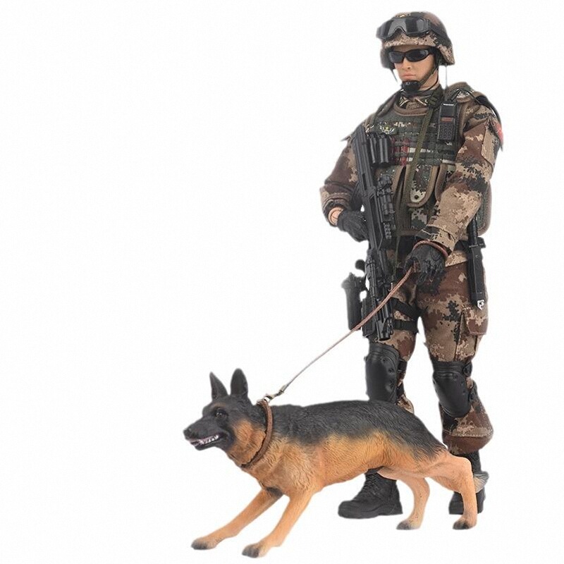 中国积木解放军边防部队士兵人偶模型UN维和军人武警仿真男孩玩具