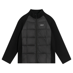 男童冬装拼接校服神器内胆轻薄羽绒服2025新款青少年儿童保暖外套