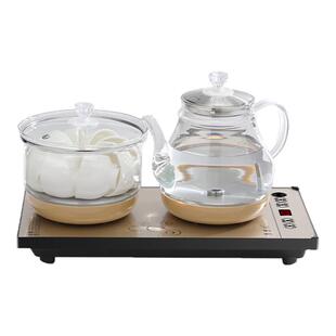 全自动底部上水壶家用电热烧水壶玻璃茶台一体自动上水抽水泡茶具