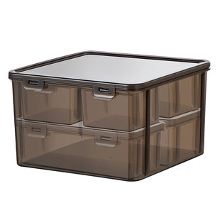 医药箱家庭装家用大容量透明药盒药物收纳箱抽屉血糖仪药品收纳盒