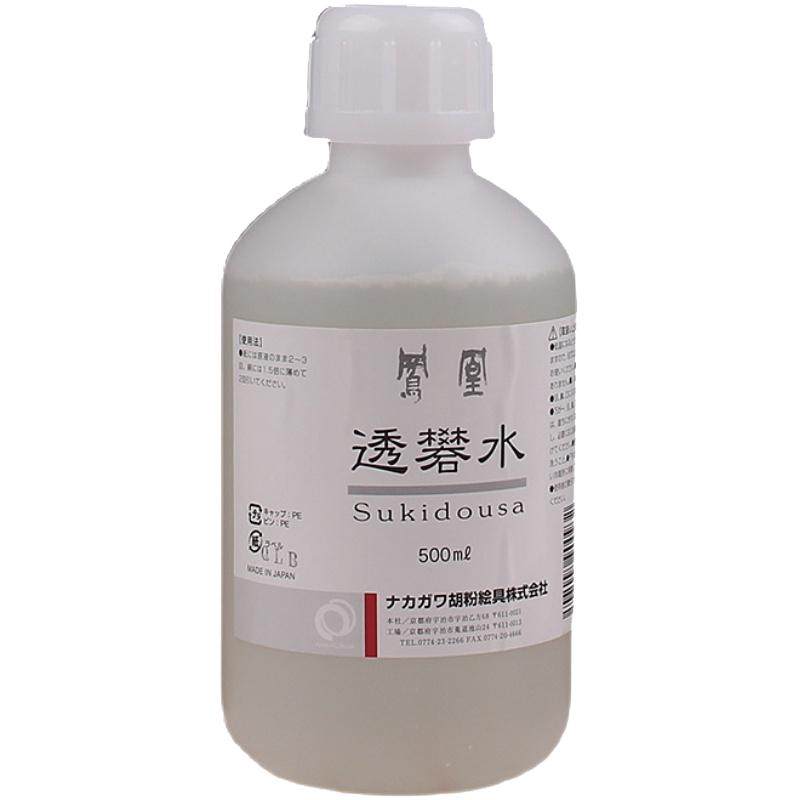 进口凤凰透矾水胶矾水/透胶液 胶矾水 胶水 胶液 工笔画宣纸绢熟宣漏矾直接用日本中川