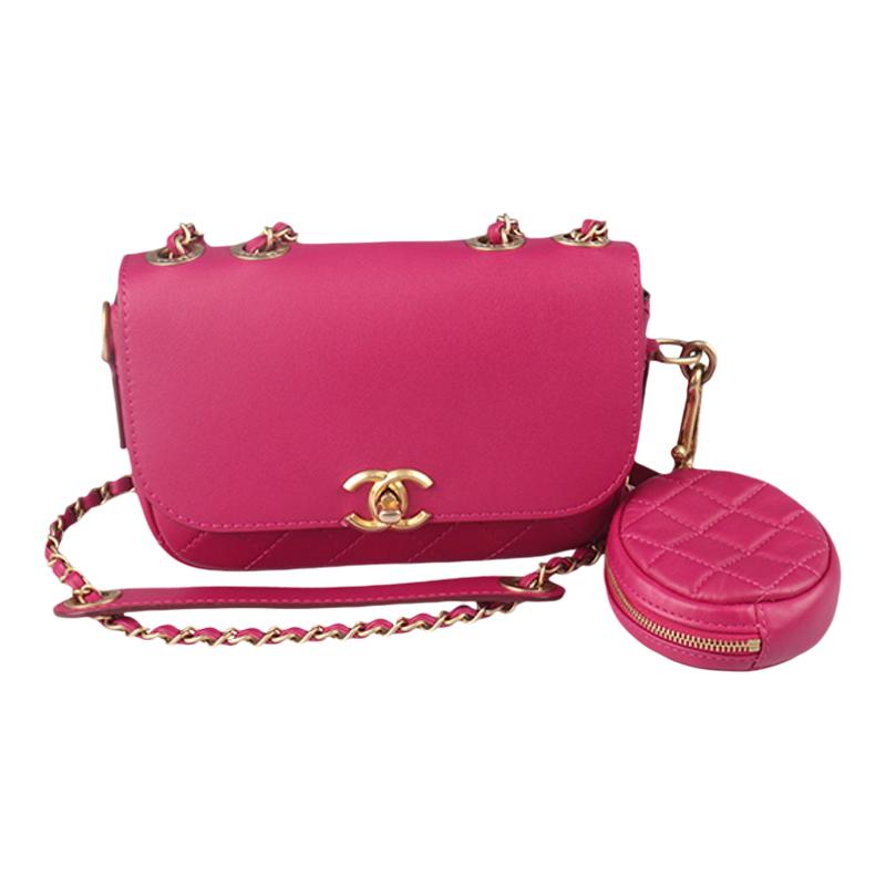 【自营】Chanel/香奈儿中古9新MULTI POUCHING 子母口盖包斜挎包