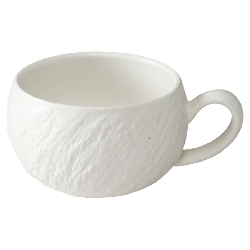 可爱造型马克杯早餐杯纯色带碟咖咖啡杯