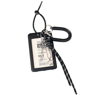 miu风辣妹包挂透明卡套钥匙扣一体公交校园卡门禁卡片工牌身份证